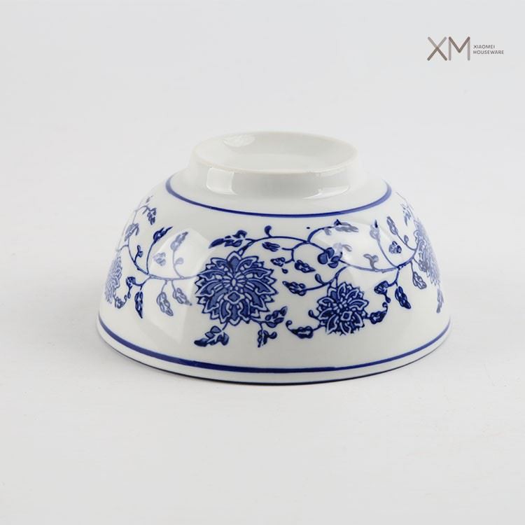 Vintage Floral Blue And White Porcelain Bowl